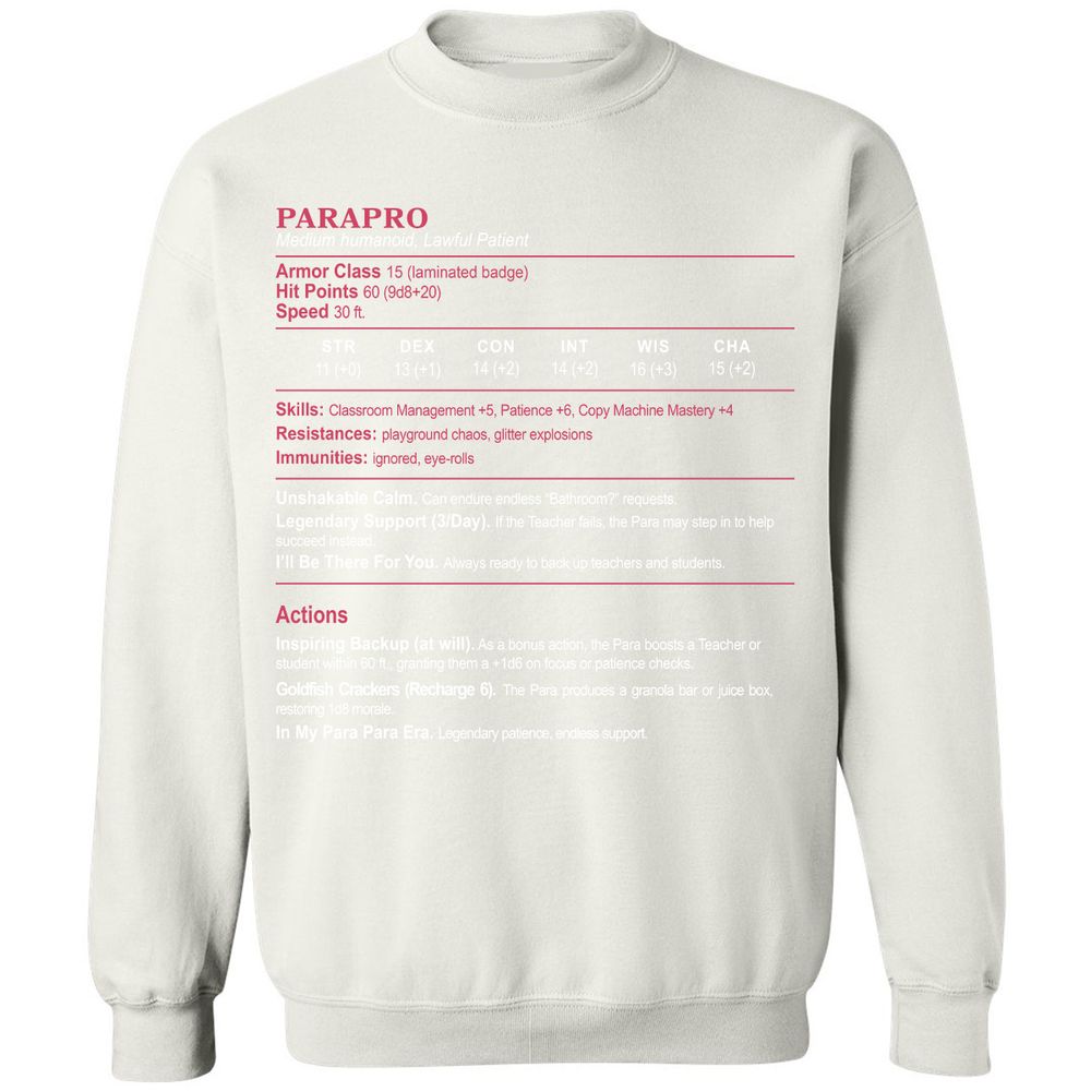 para Classic Unisex Sweatshirt - White - 12