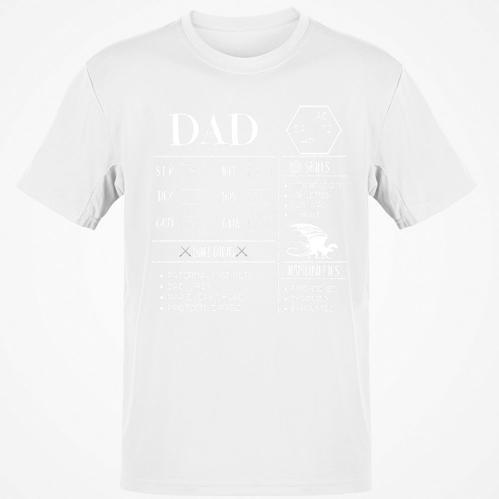 Dad Stats 2 Classic Unisex T-Shirt - White - 12