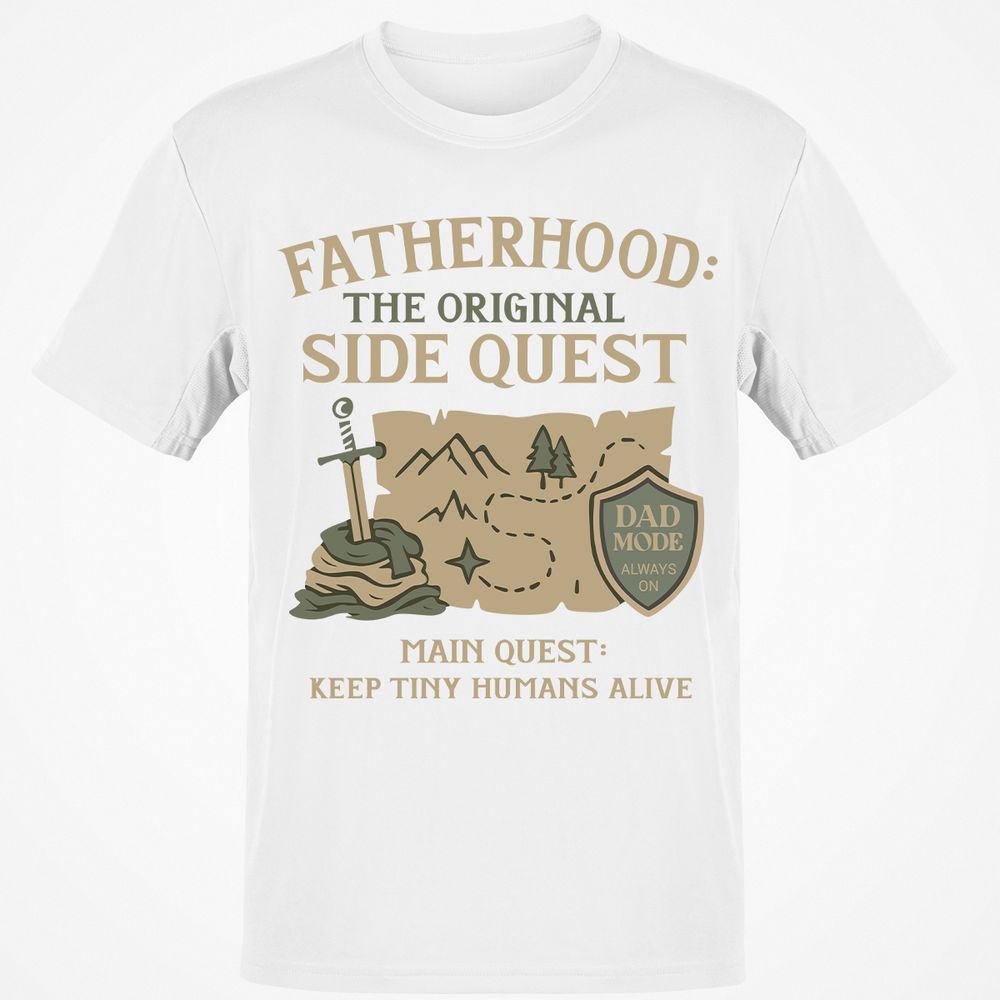 Fatherhood The Original Side Quest Classic Unisex T-Shirt - White - 12