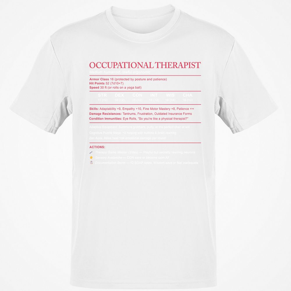 Occupational Therapist Stats Classic Unisex T-Shirt - White - 12