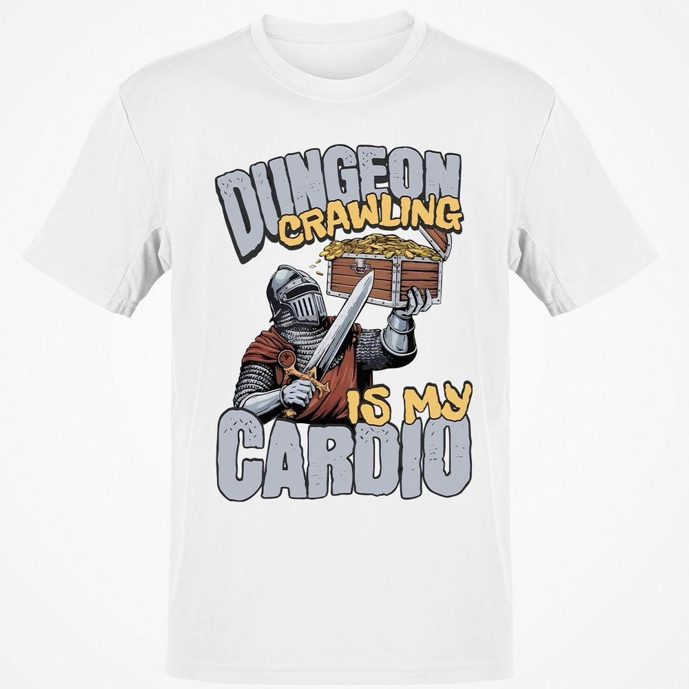 Dungeon Crawling Is My Cardio Classic Unisex T-Shirt - White - 12