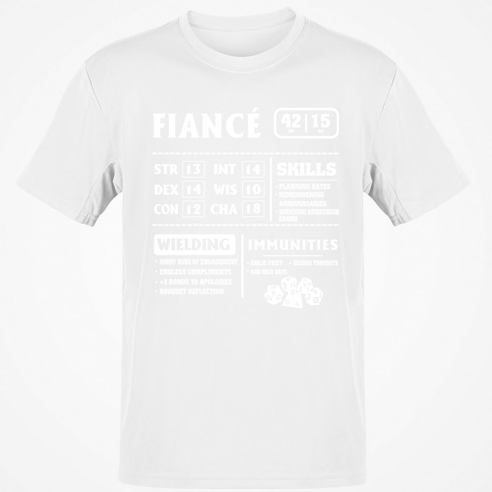 Fiance Stats Classic Unisex T-Shirt - White - 12
