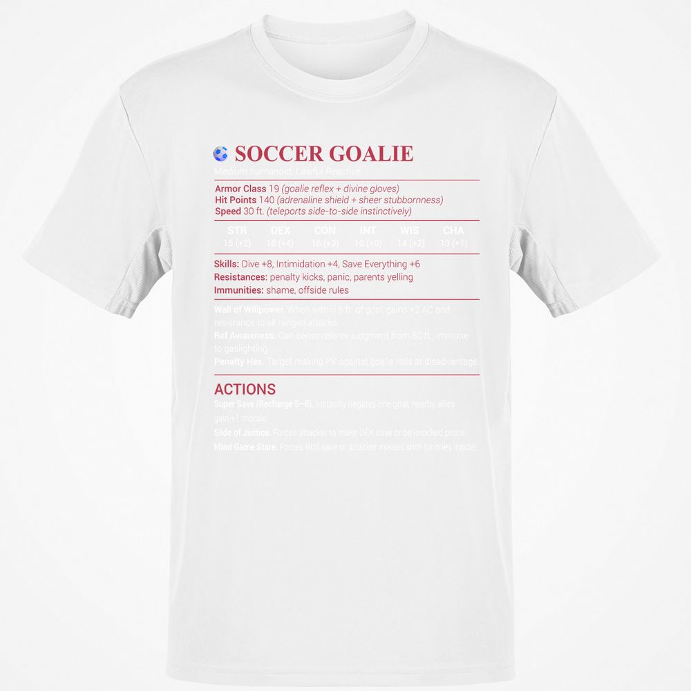 Soccer Goalie Classic Unisex T-Shirt - White - 12