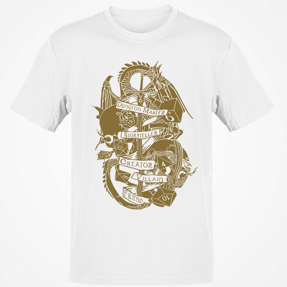 Dungeon Master Dragon Classic Unisex T-Shirt - White - 12