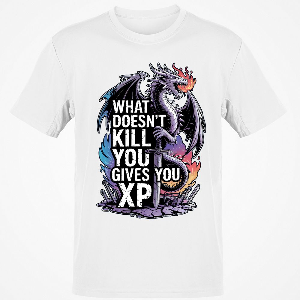 What Doesn't Kill You Dragon Classic Unisex T-Shirt - White - 12
