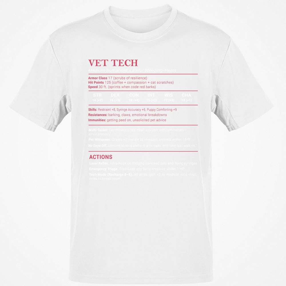 Vet Tech Stats Classic Unisex T-Shirt - White - 12