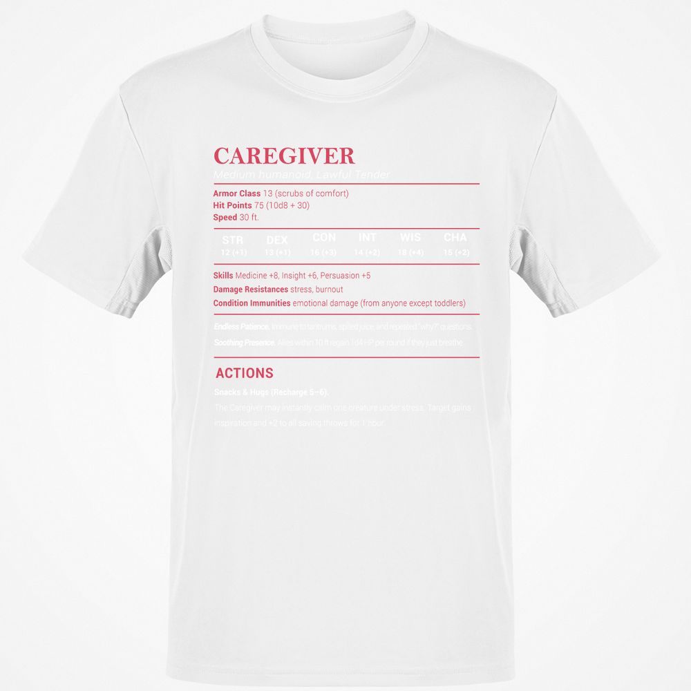 Caregiver Stats Classic Unisex T-Shirt - White - 12