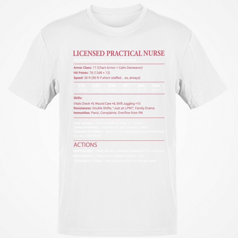 Licensed Practical Nurse LPN Classic Unisex T-Shirt - White - 12