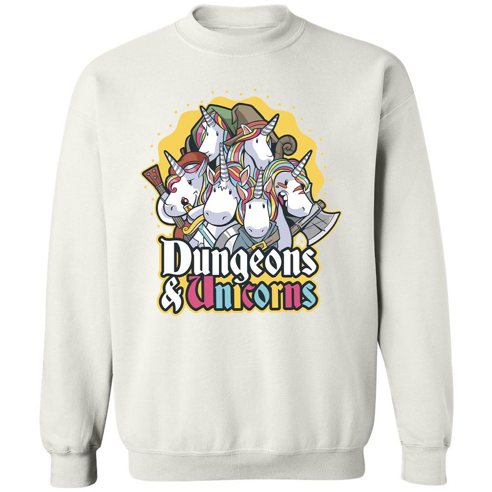 Dungeons And Unicorns Classic Unisex Sweatshirt - White - 12