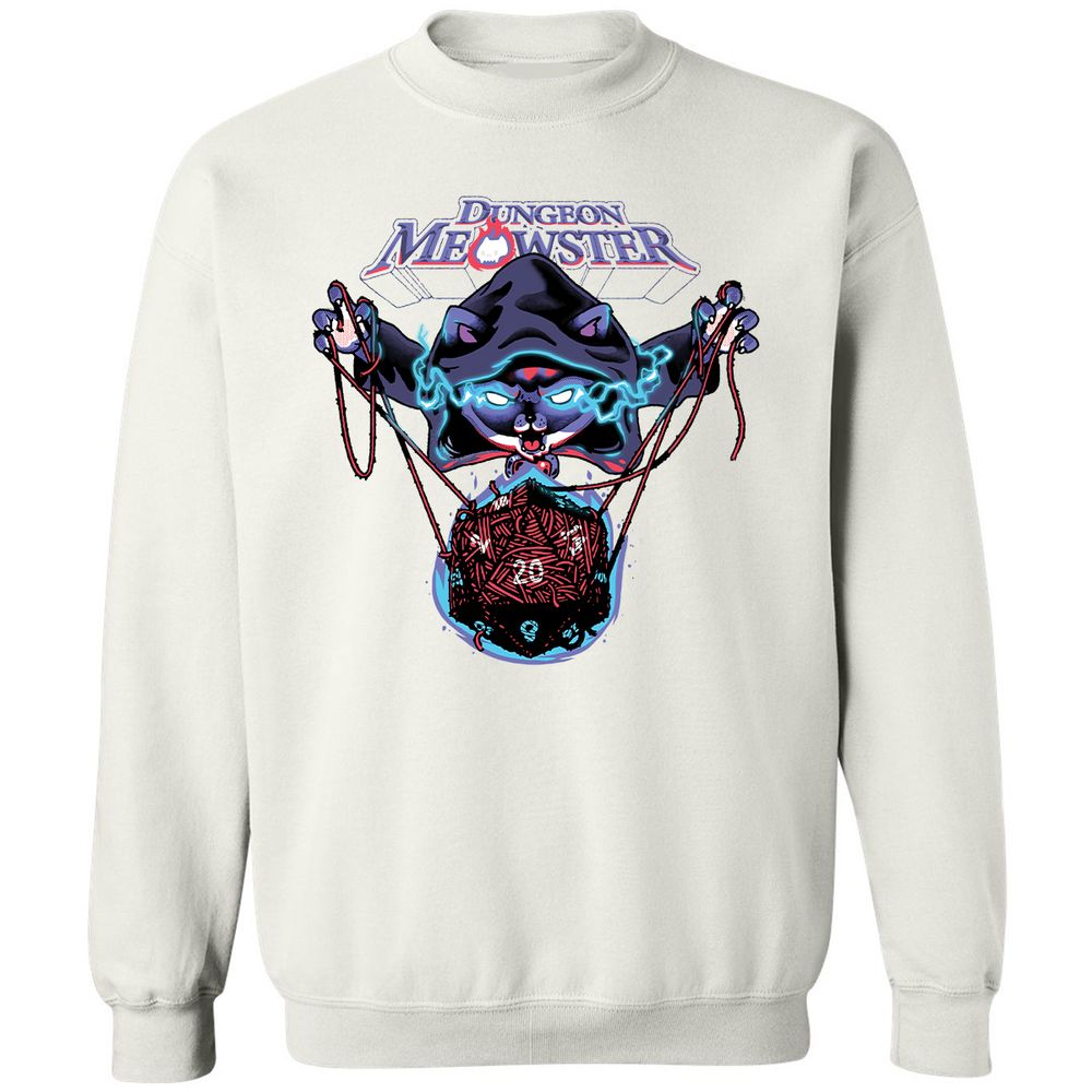 Dungeon Meowster Classic Unisex Sweatshirt - White - 12