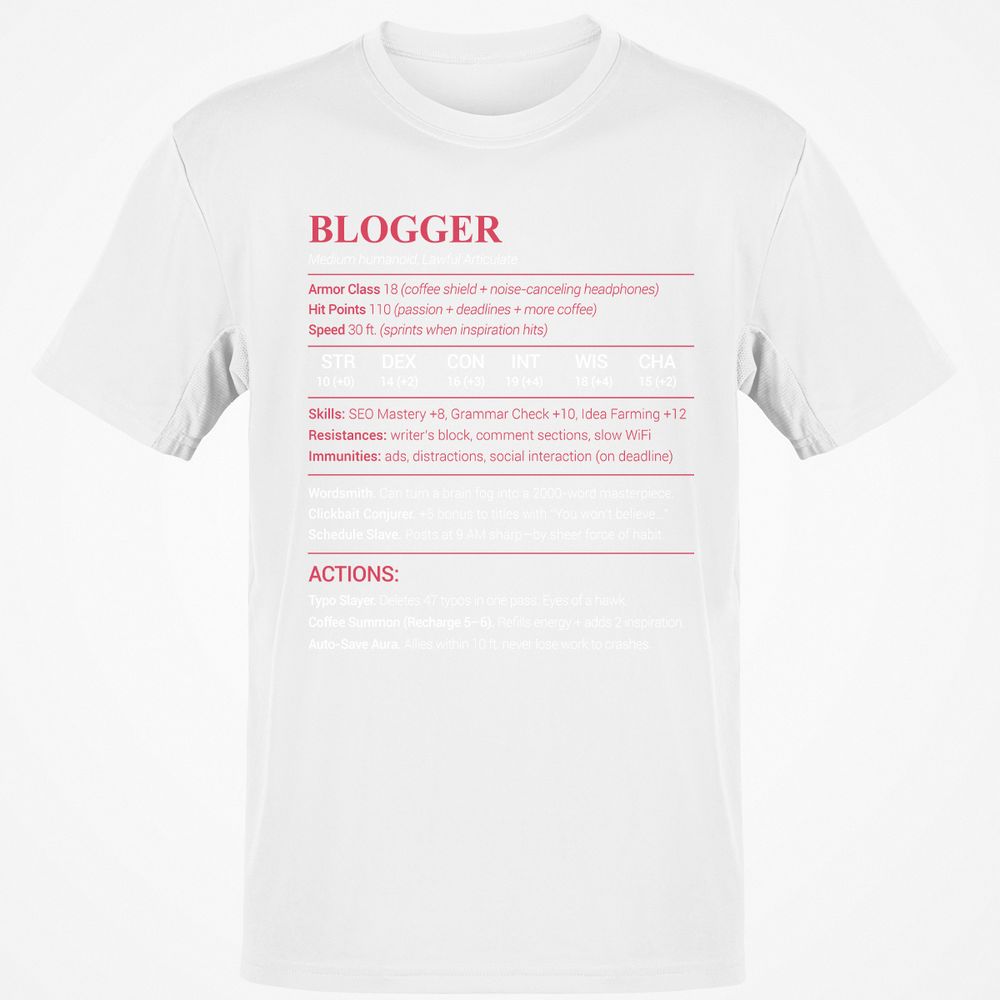 Blogger Classic Unisex T-Shirt - White - 12