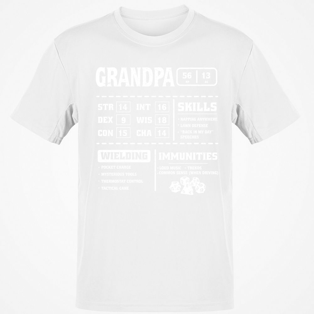Grandpa Stats 2 Classic Unisex T-Shirt - White - 12