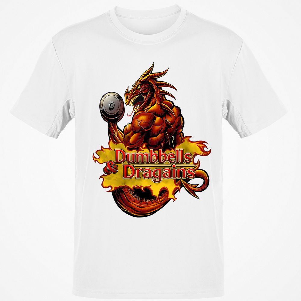 Dumbbells & Dragains Classic Unisex T-Shirt - White - 12