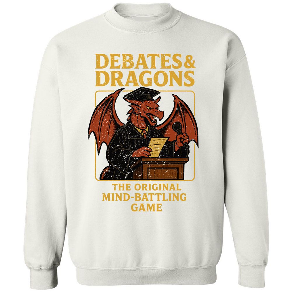 Debates & Dragons Classic Unisex Sweatshirt - White - 12