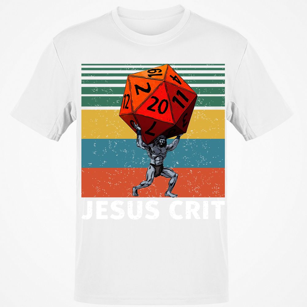 Jesus Crit Classic Unisex T-Shirt - White - 12