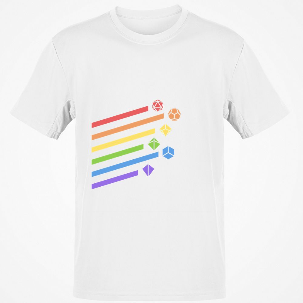 Rainbow Dice Set T-Shirt - White - 12