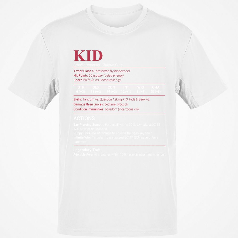 Kid Stats Classic Unisex T-Shirt - White - 12