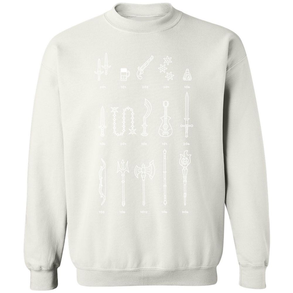 Damage Dealer RPG Classic Unisex Sweatshirt - White - 12