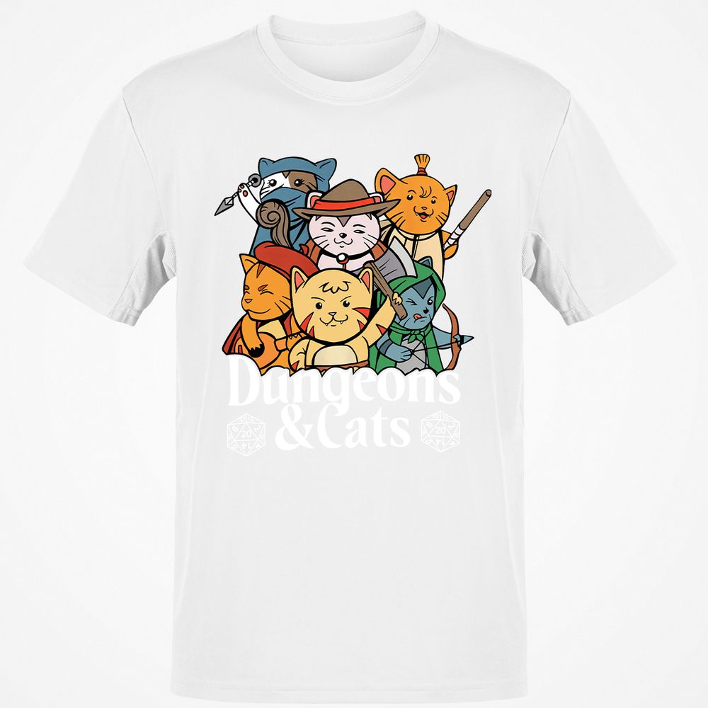 Dungeons & Cats Classic Unisex T-Shirt - White - 12