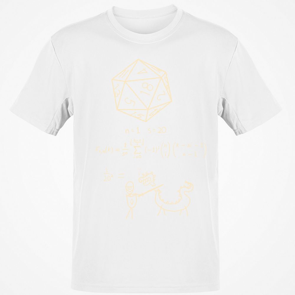 Science Of20 Sided Dice Classic Unisex T-Shirt - White - 12
