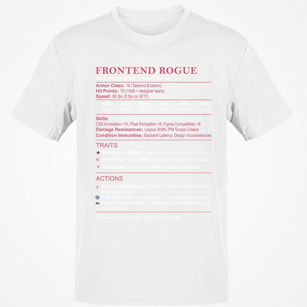 Frontend Rogue Classic Unisex T-Shirt - White - 12
