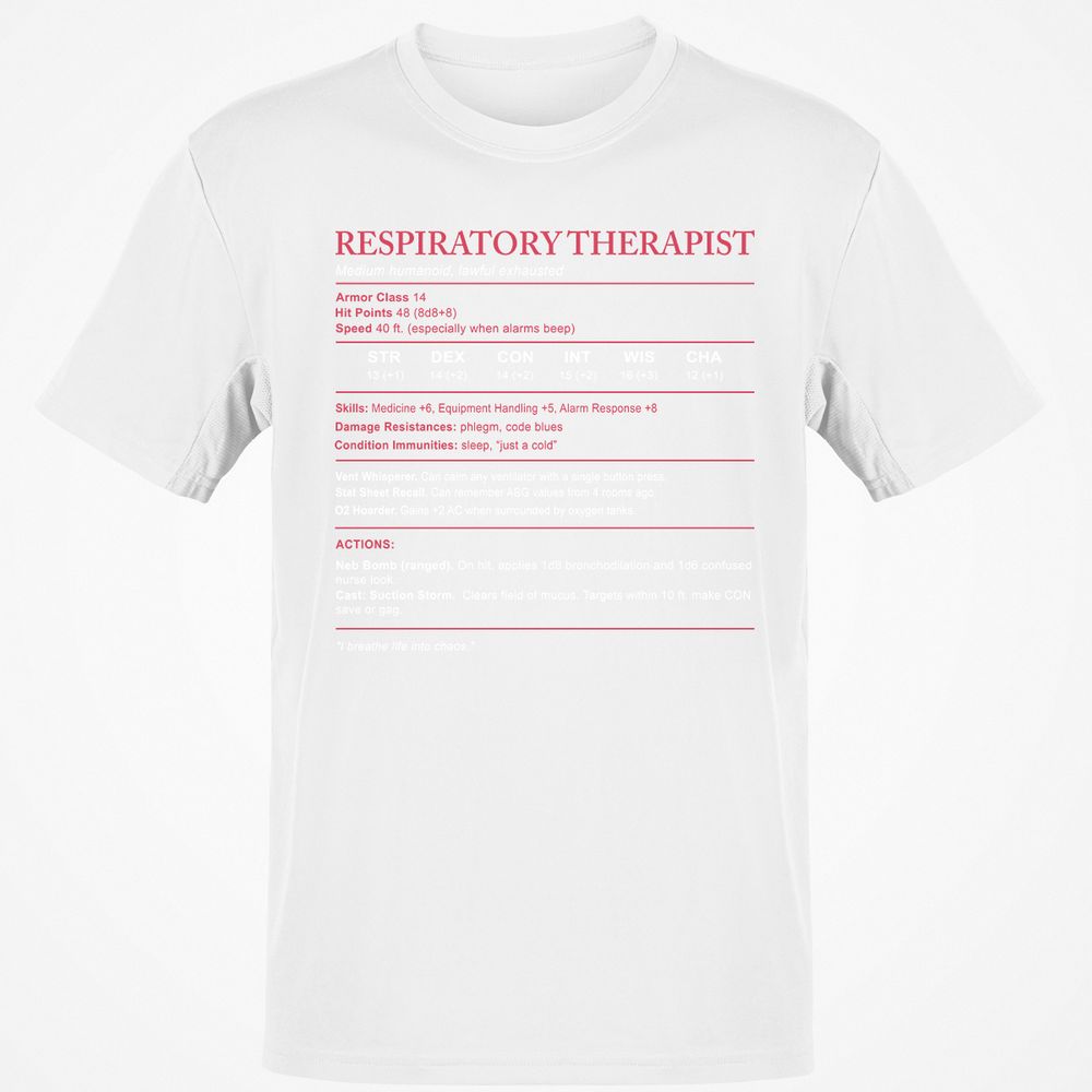 Respiratory Therapist Classic Unisex T-Shirt - White - 12