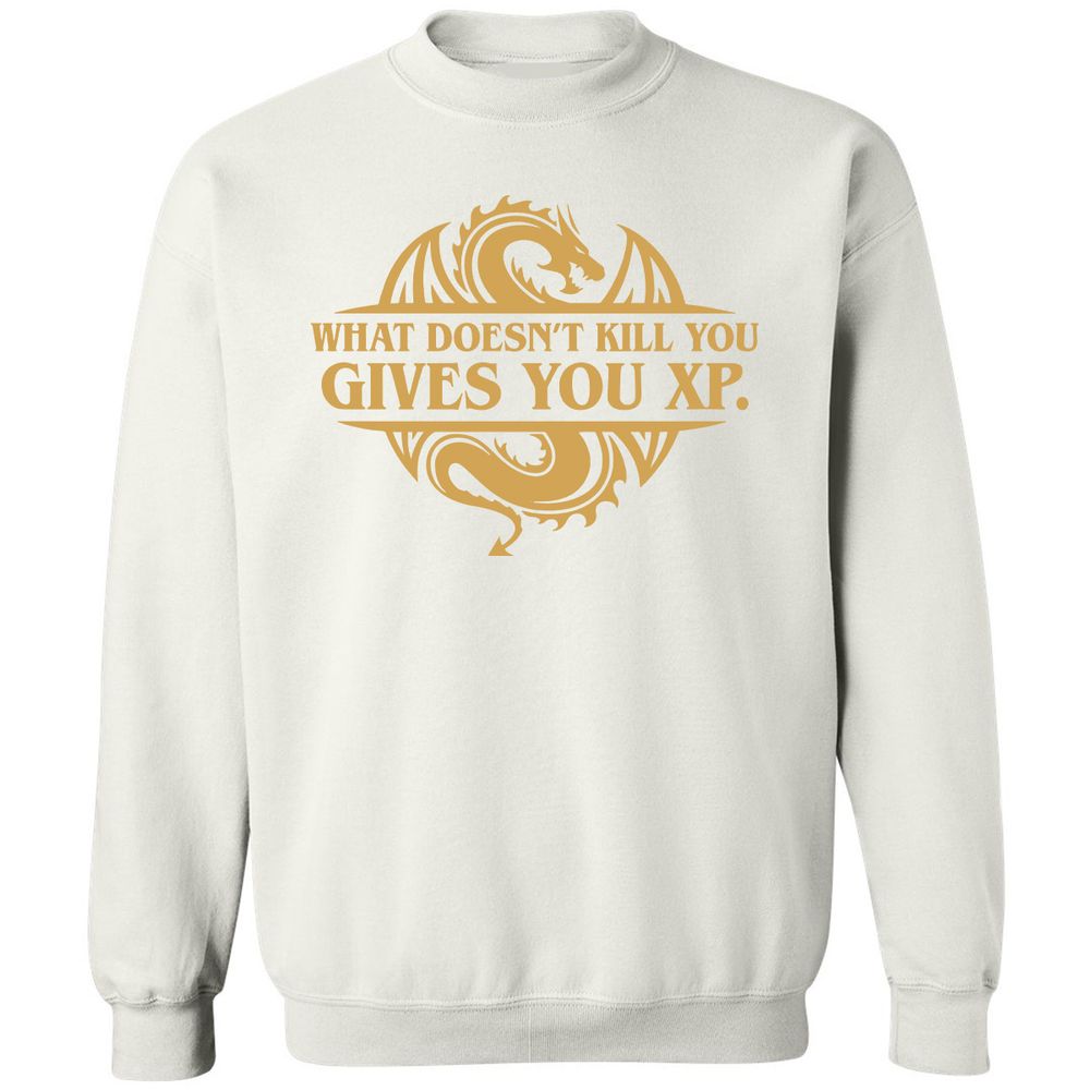 What Doesn't Kill You Gives You XP Classic Unisex Sweatshirt - White - 12