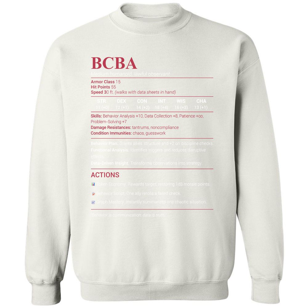 BCBA Classic Unisex Sweatshirt - White - 12
