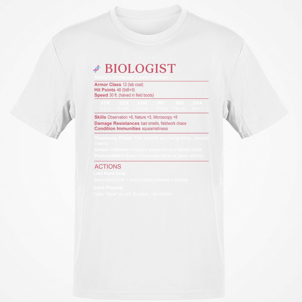 Biologist Stats Classic Unisex T-Shirt - White - 12