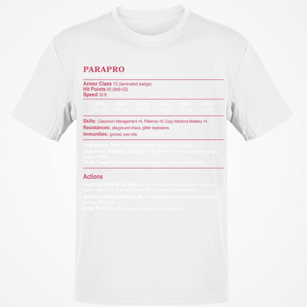para Classic Unisex T-Shirt - White - 12