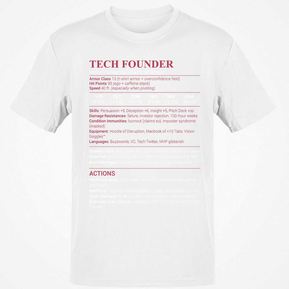 Tech Founder Classic Unisex T-Shirt - White - 12