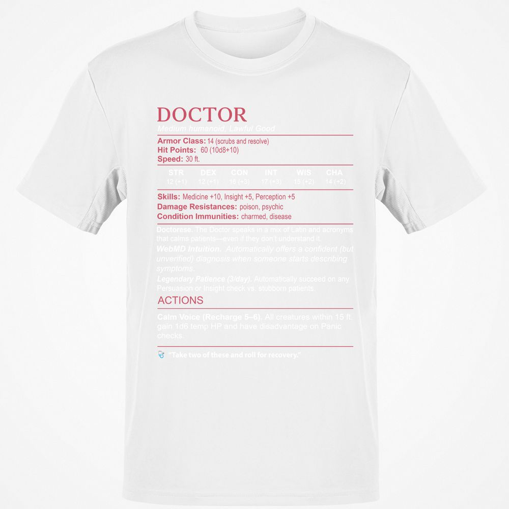 Doctor Stats Classic Unisex T-Shirt - White - 12