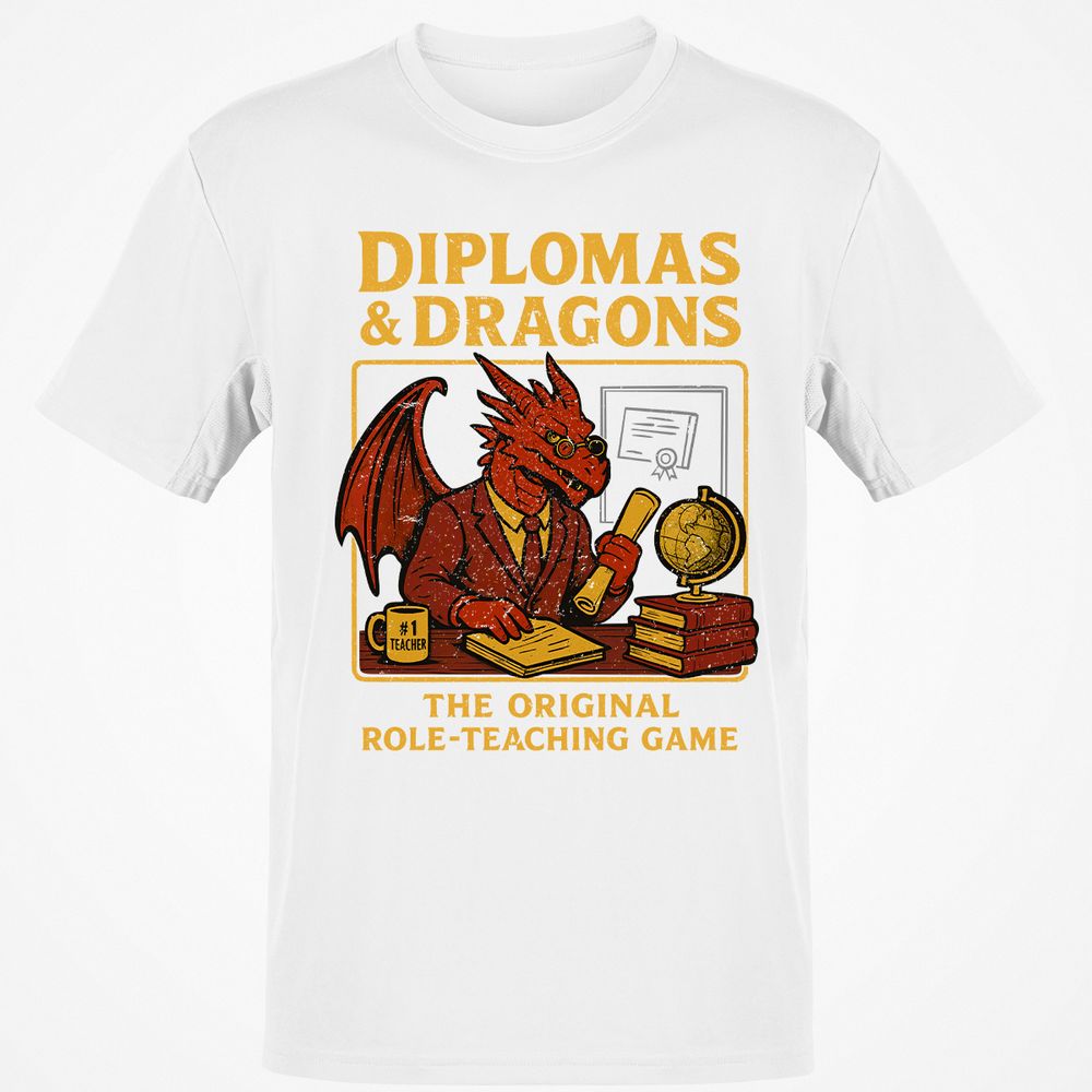Diplomas & Dragons Classic Unisex T-Shirt - White - 12