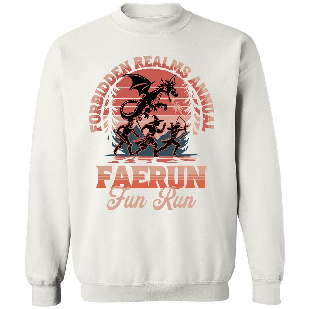 Faerun Fun Run Classic Unisex Sweatshirt - White - 12