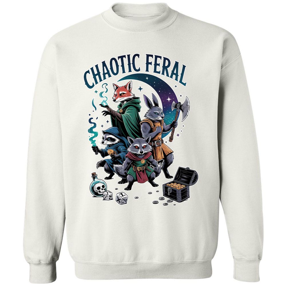 Chaotic Feral Classic Unisex Sweatshirt - White - 12