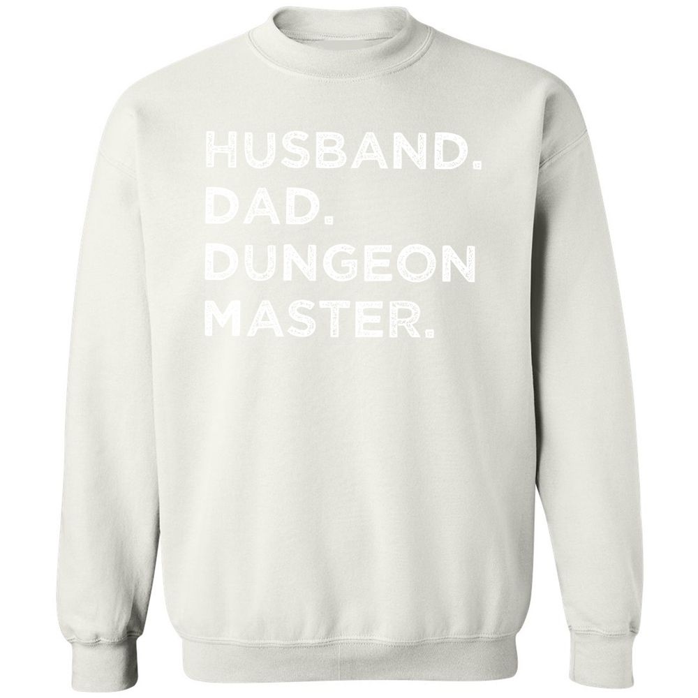 Husband Dad Dungeon Master Classic Unisex Sweatshirt - White - 12