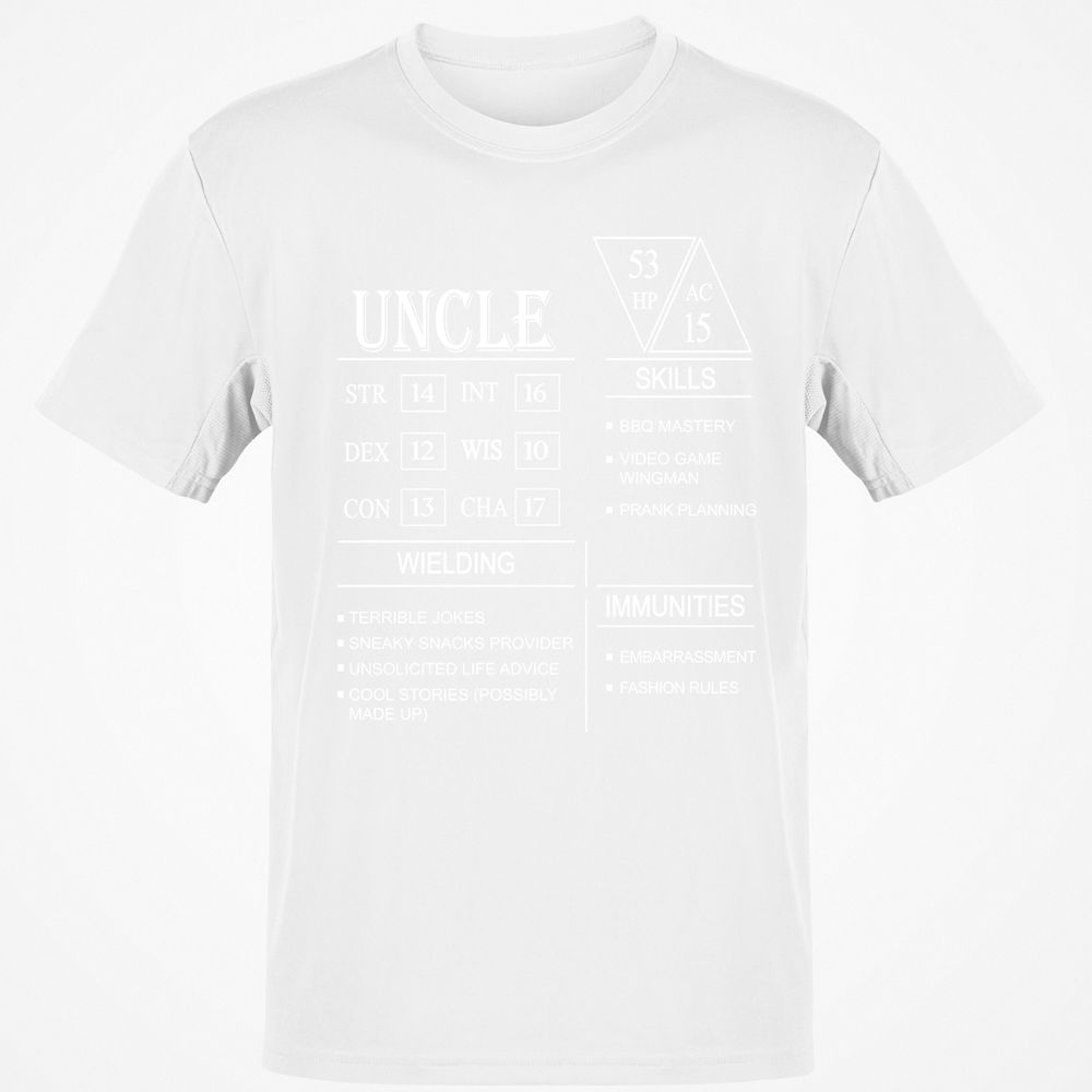 Uncle Stats Classic Unisex T-Shirt - White - 12