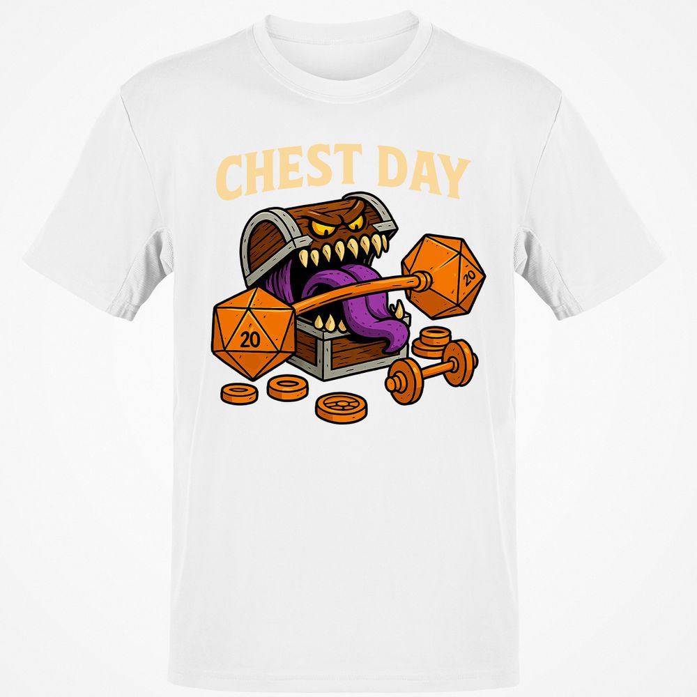 Chest Day Classic Unisex T-Shirt - White - 12