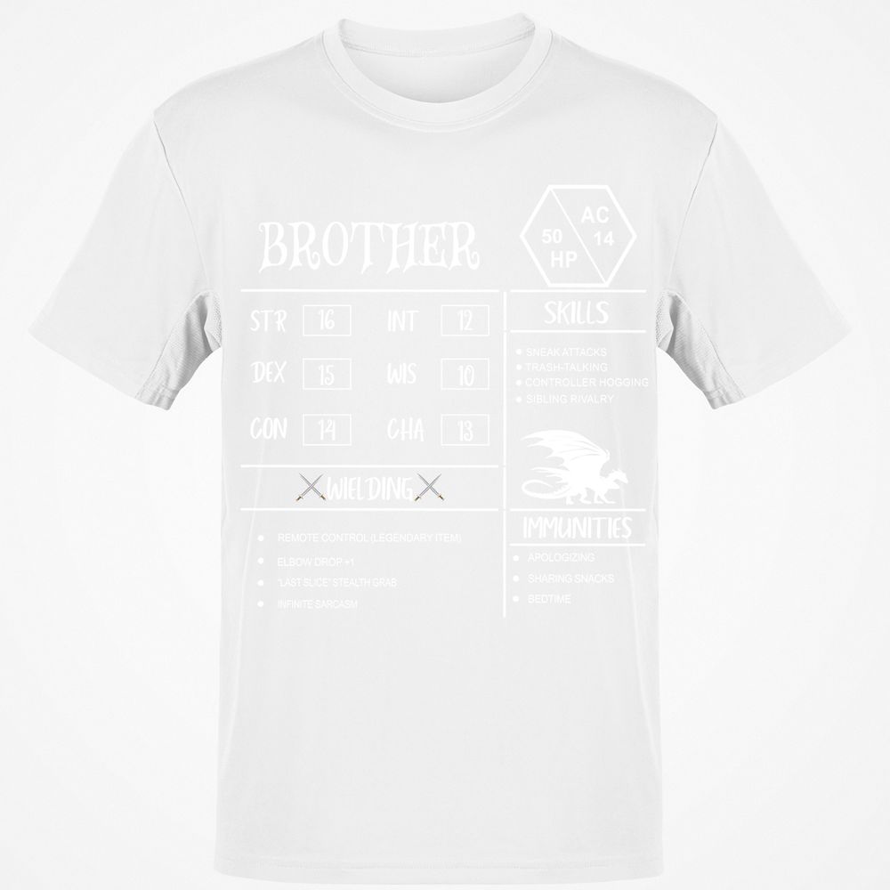 Brother Stats Classic Unisex T-Shirt - White - 12