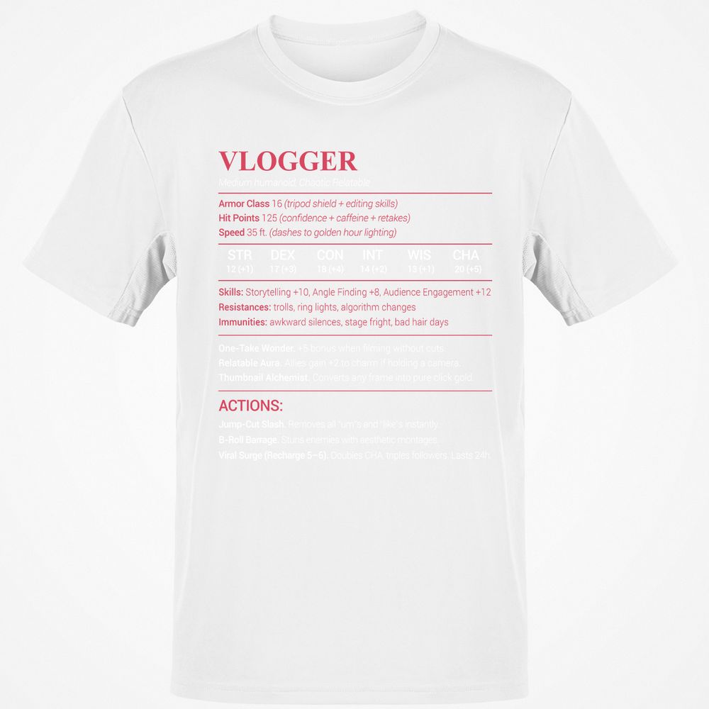 Vlogger Classic Unisex T-Shirt - White - 12