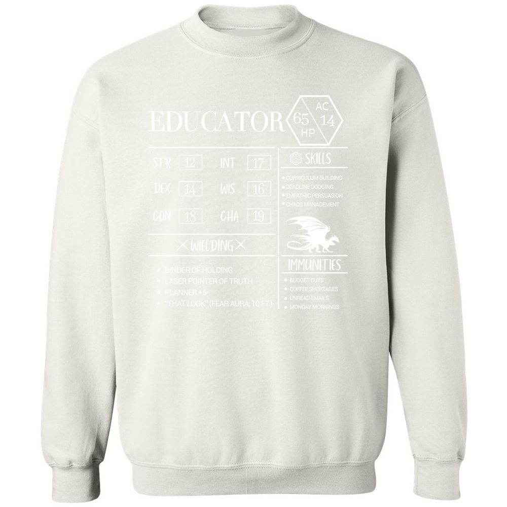 Educator New Classic Unisex Sweatshirt - White - 12