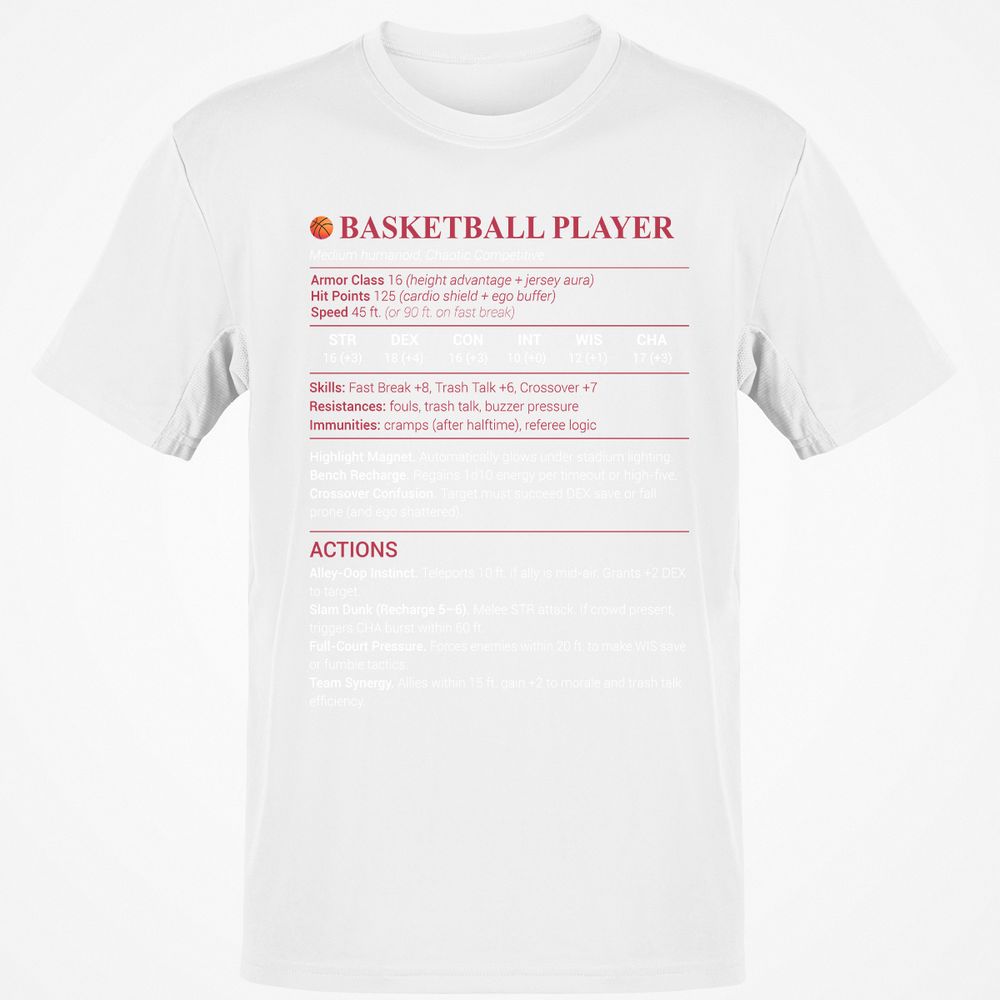 Basketball Player Classic Unisex T-Shirt - White - 12
