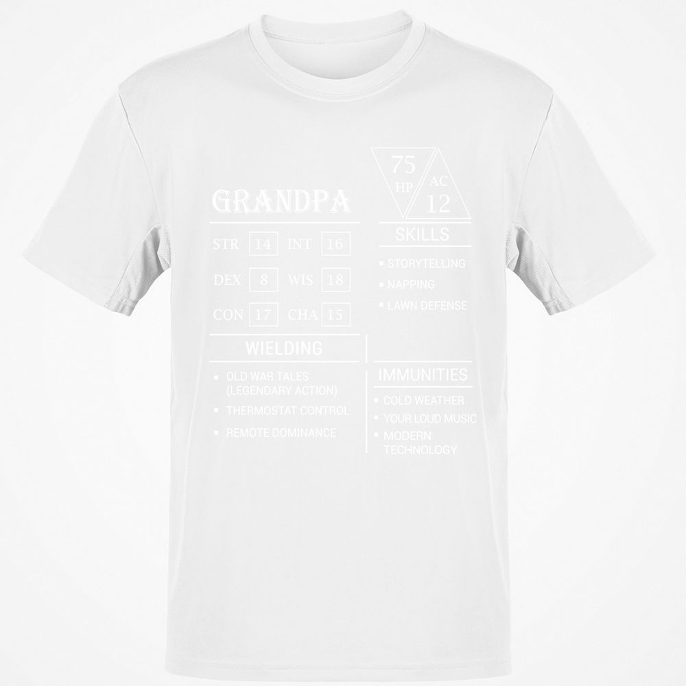 Grandpa Stats Classic Unisex T-Shirt - White - 12