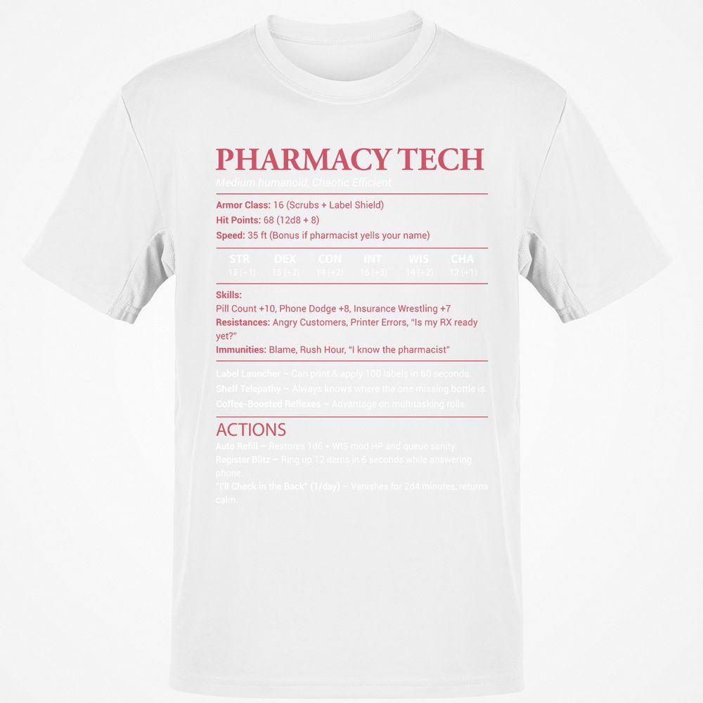 Pharmacy Tech Classic Unisex T-Shirt - White - 12