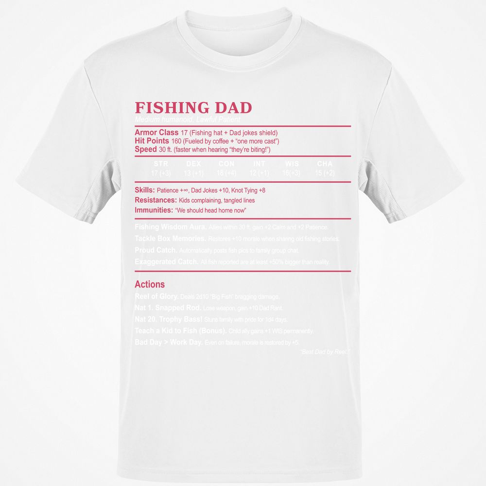FISHING DAD Classic Unisex T-Shirt - White - 12