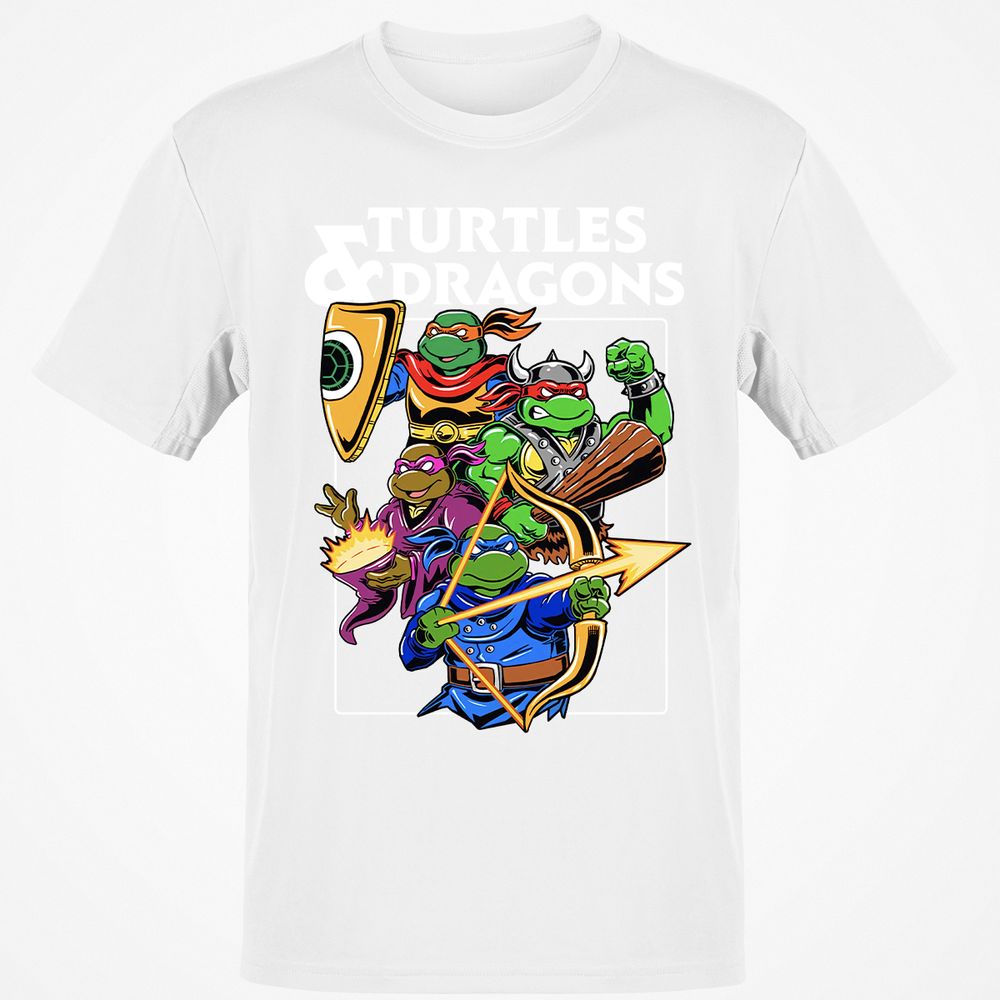 Turtles & Dragons Classic Unisex T-Shirt - White - 12