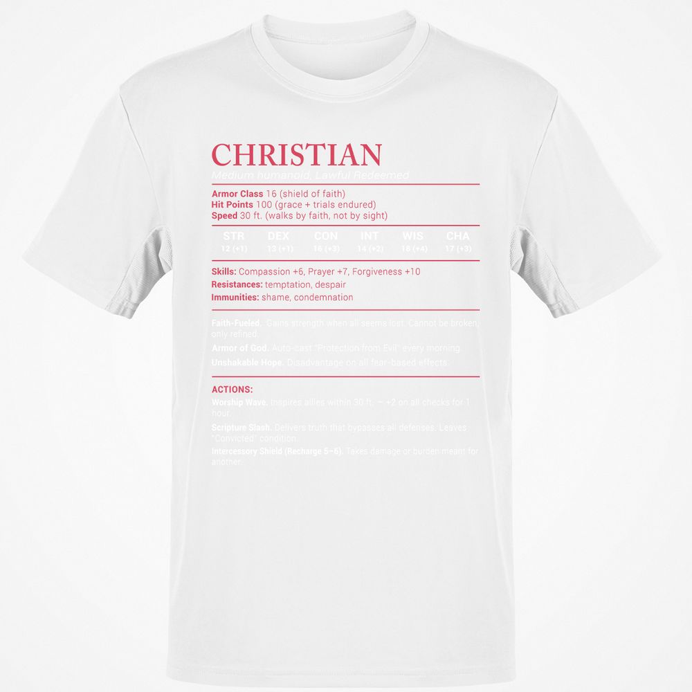 Christian Stats Classic Unisex T-Shirt - White - 12