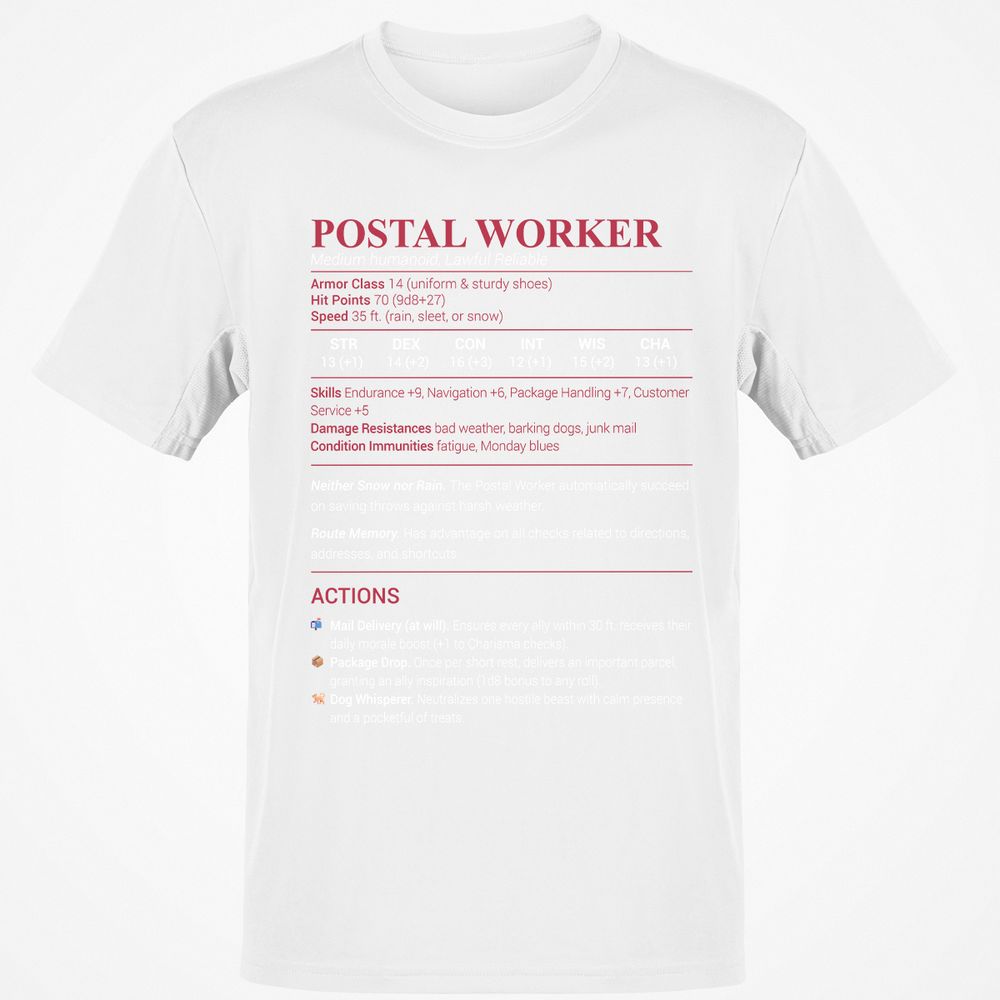 Postal Worker Classic Unisex T-Shirt - White - 12