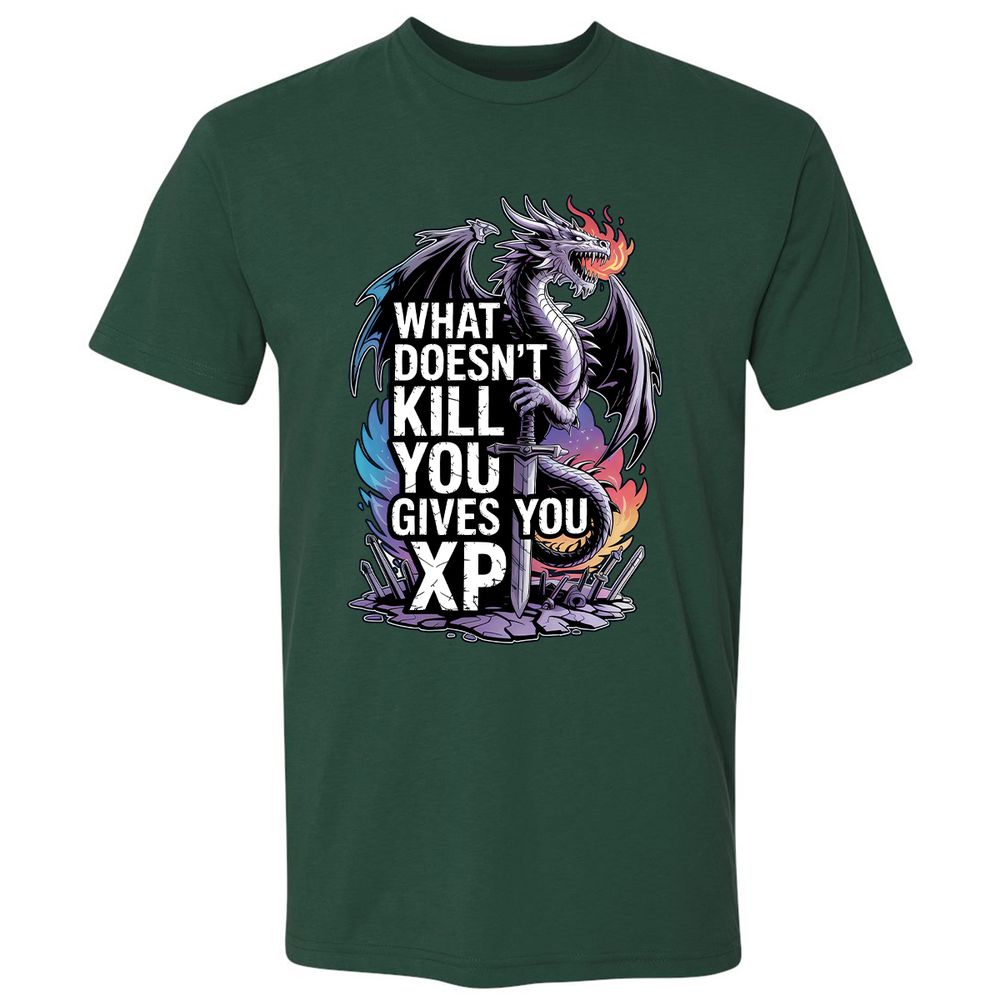 What Doesn't Kill You Dragon Premium Unisex T-Shirt - Forest Green - 13