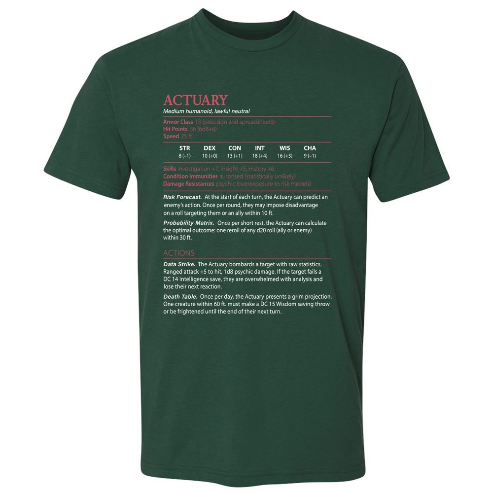 Actuary Stats - Forest Green - 13